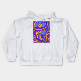 The Butterfly in the Eye of the Storm - Stained Glass Design Pattern Kids Hoodie